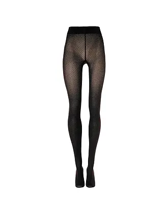 WOLFORD | Modestrumpfhose COTTON DOT midnight | schwarz